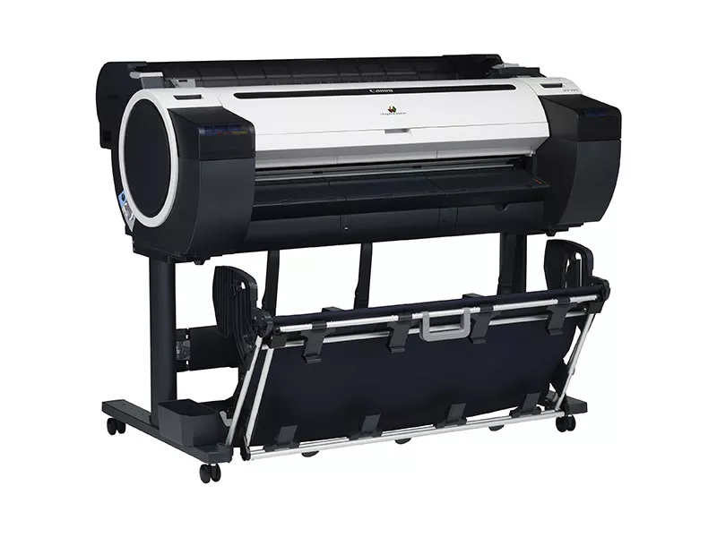 Canon iPF785 side with empty tray
